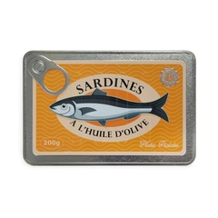alvi Carnet Conserverie Sardines Couleur jaune Carnet en forme de boîte de sardines vintage Métal/pa