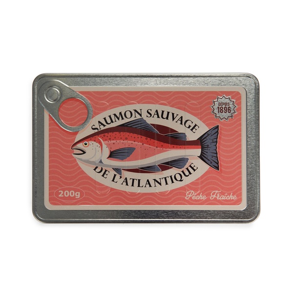 alvi Notebook Conserverie Saumon Red colour Unique notebook shaped like a vintage tuna tin Metal/pap