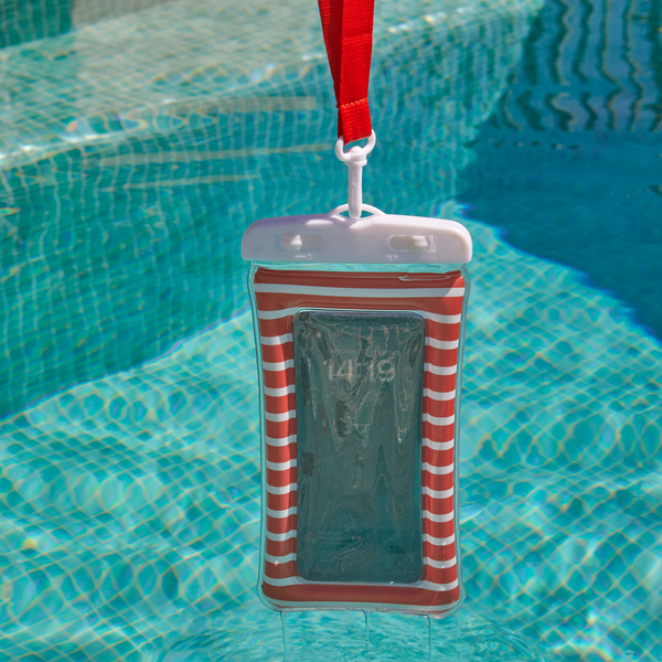 alvi Wasserdichte Hülle Phone Hut Farbe rot, Schwimmend Großes Fassungsvermögen Halsband zum Umhänge