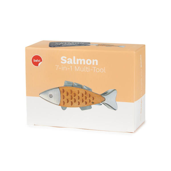 Balvi Multiherramienta Salmon Tijeras, destornilladores, abrebotellas, cuchillo y sacacorchos Metal