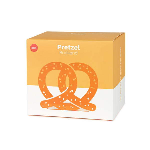Balvi - Pretzel Balvi Sujetalibros Pretzel Color marrón Diseño original con forma de pretzel Metal