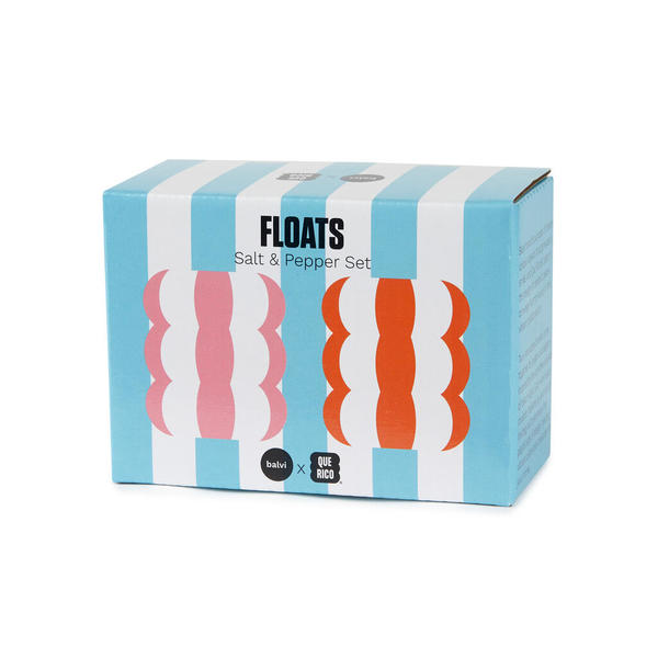 Balvi - Floats Balvi Salt & pepper set Floats Orange/Pink colour Shaped like stacked floats Ceramic
