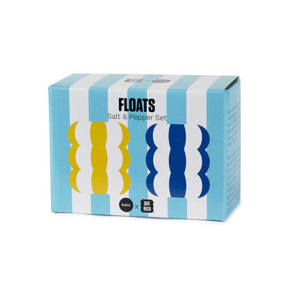 Balvi - Floats Balvi Salt & pepper set Floats Yellow/Blue colour Shaped like stacked floats Ceramic