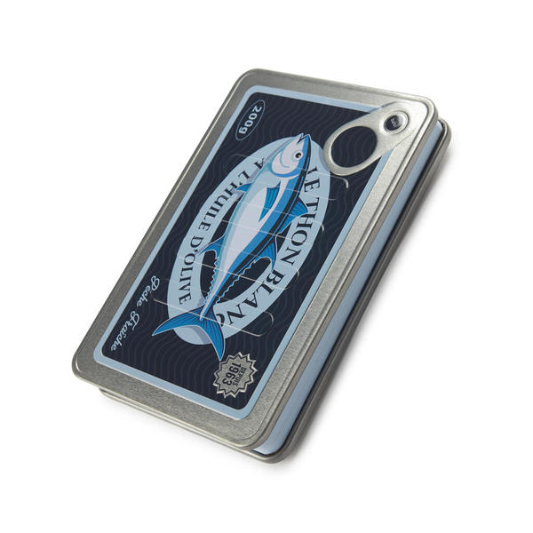 alvi Notebook Conserverie Thon Blue colour Unique notebook shaped like a vintage salmon tin Metal/pa