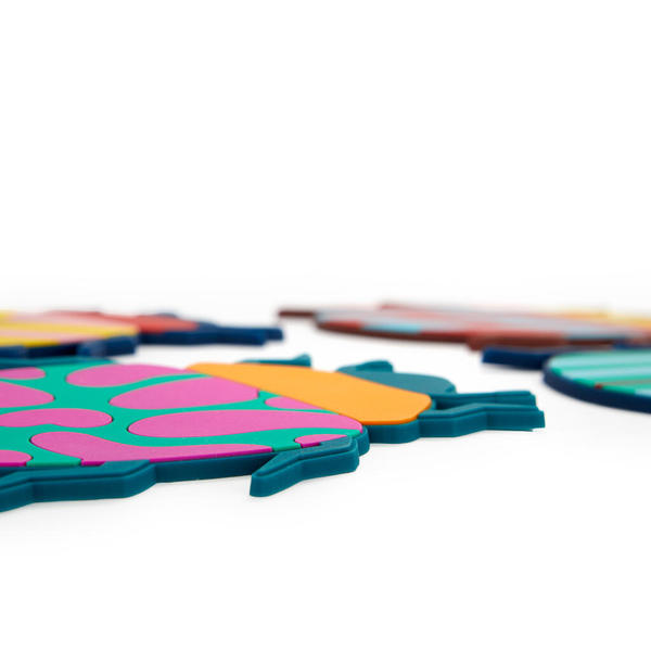 Balvi Sous-verre The Beetles Set de 4 scarabées colorés et antidérapants Plastique
