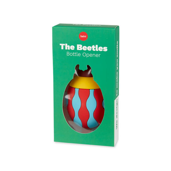 Balvi Flaschenöffner The Beetles Originelles Design in Form eines bunten Käfers Plastik/Metall
