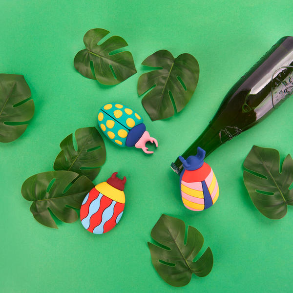 Balvi Bottle opener The Beetles Original design in the shape of a colorful bug Plastic/metal