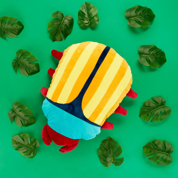 Balvi Cojín The Beetles Diseño original con forma de escarabajo colorido Poliéster
