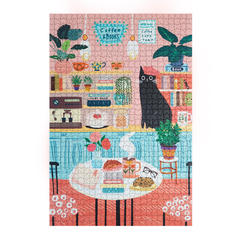 Balvi Puzzle Cat Cafe Kunst in 1000 Teilen von der Illustratorin Yuna Moona Karton
