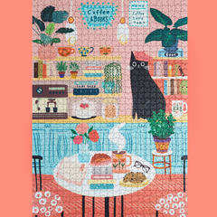 Balvi Puzzle Cat Cafe Kunst in 1000 Teilen von der Illustratorin Yuna Moona Karton