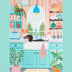 Balvi Puzle Bubble Bath Arte en 1000 piezas por la ilustradora Yuna Moona Cartón