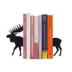 Balvi Bookend Moose Black colour Double stand with non-slip base Metal