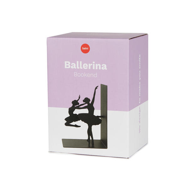 Balvi Fermalibri Ballerina Colore nero Supporto con base antiscivolo Metallo