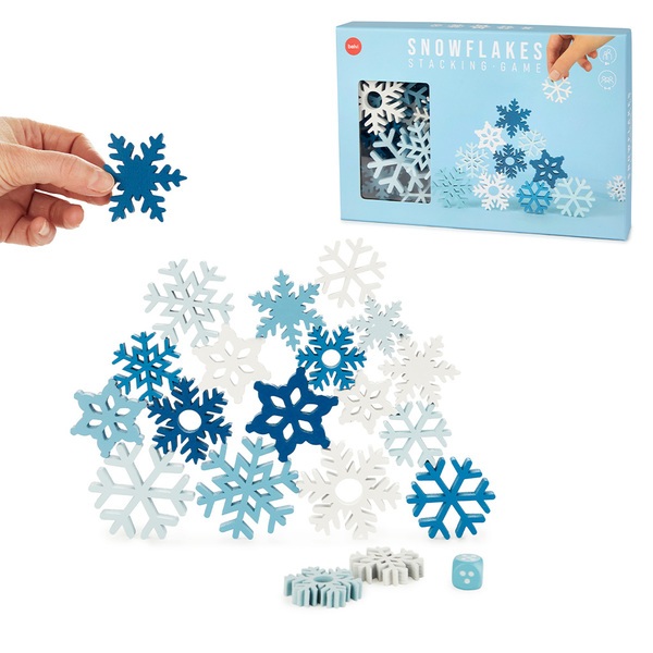 Balvi Juego de mesa equilibrio Snowflake Copos de nieve que desafían tu pulso Madera