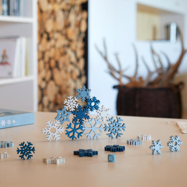 Balvi Juego de mesa equilibrio Snowflake Copos de nieve que desafían tu pulso Madera