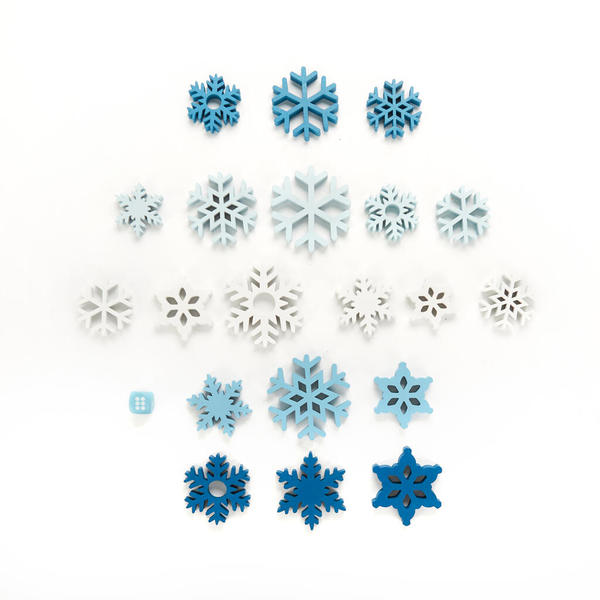 Balvi Juego de mesa equilibrio Snowflake Copos de nieve que desafían tu pulso Madera