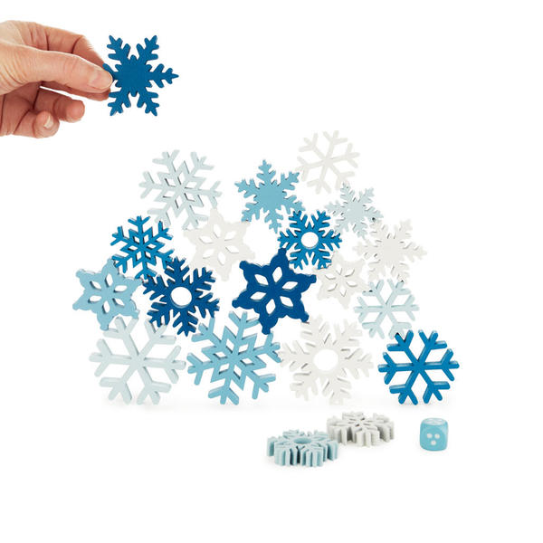 Balvi Juego de mesa equilibrio Snowflake Copos de nieve que desafían tu pulso Madera