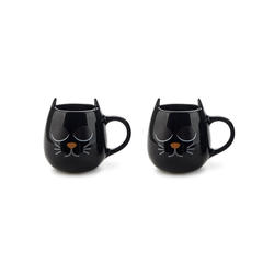 Balvi Set tazas café Wake Cat Termosensible y con forma de gato Cerámica