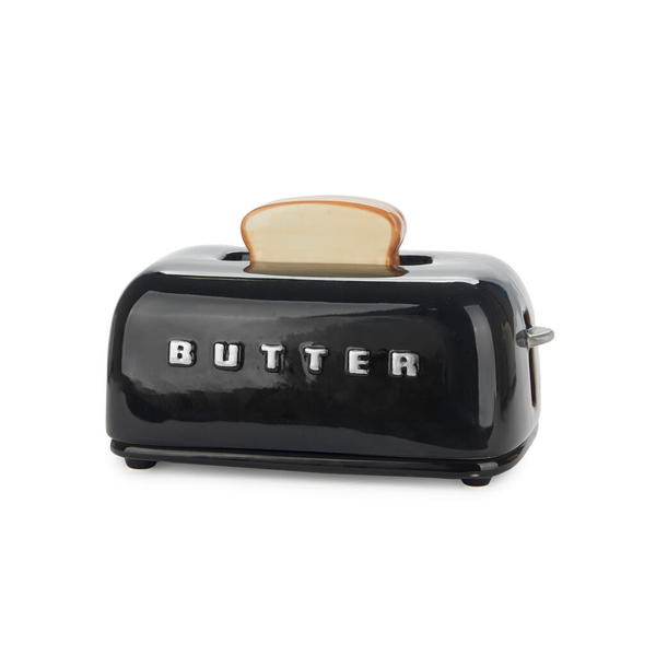 Balvi Butterteig Toasty Schwarz Farbe Handgemaltes Retro-Design Keramik