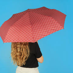 Balvi Regenschirm Fish Rot Farbe Mit Neoprenhülle in Form eines Koi-Karpfen Nylon