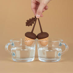Balvi Tea infuser Acorn Brown colour Double infuser with an acorn branch design Silicone
