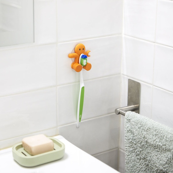 Soporte para cepillo dental Amico en color naranja