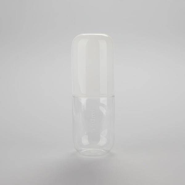 alvi Botella & Vaso Water Pill Color transparente/blanco Una píldora para calmar la sed Vidrio 550ml