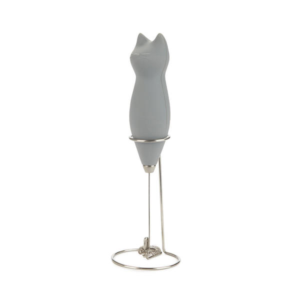Balvi Milk frother Meow Grey colour Steamed milk with a feline touch Plastic/metal