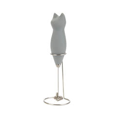 Balvi Montalatte Meow Colore grigio Latte cremoso con un tocco felino Plastica/metallo