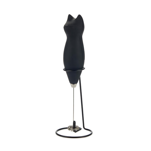 Balvi Espumador de leche Meow Color negro Leche cremosa con un toque gatuno Plástico/metal