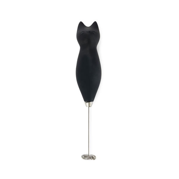 Balvi Espumador de leche Meow Color negro Leche cremosa con un toque gatuno Plástico/metal