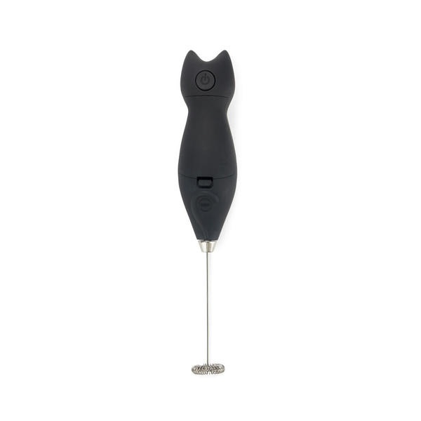 Balvi Espumador de leche Meow Color negro Leche cremosa con un toque gatuno Plástico/metal