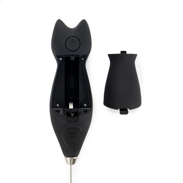 Balvi Espumador de leche Meow Color negro Leche cremosa con un toque gatuno Plástico/metal