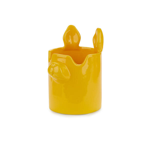 alvi Portalápices & soporte gafas Nosy Buddy Dog Color amarillo Organizador de escritorio 2 en 1 Cer