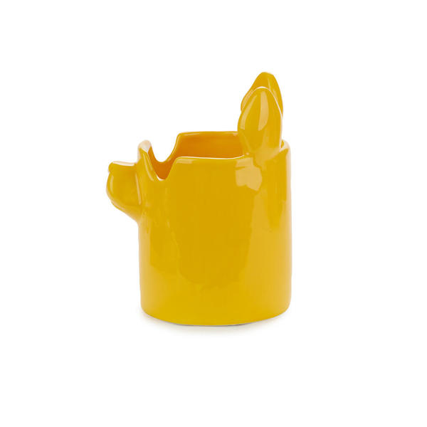 alvi Portalápices & soporte gafas Nosy Buddy Dog Color amarillo Organizador de escritorio 2 en 1 Cer