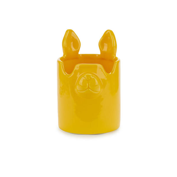 alvi Portalápices & soporte gafas Nosy Buddy Dog Color amarillo Organizador de escritorio 2 en 1 Cer