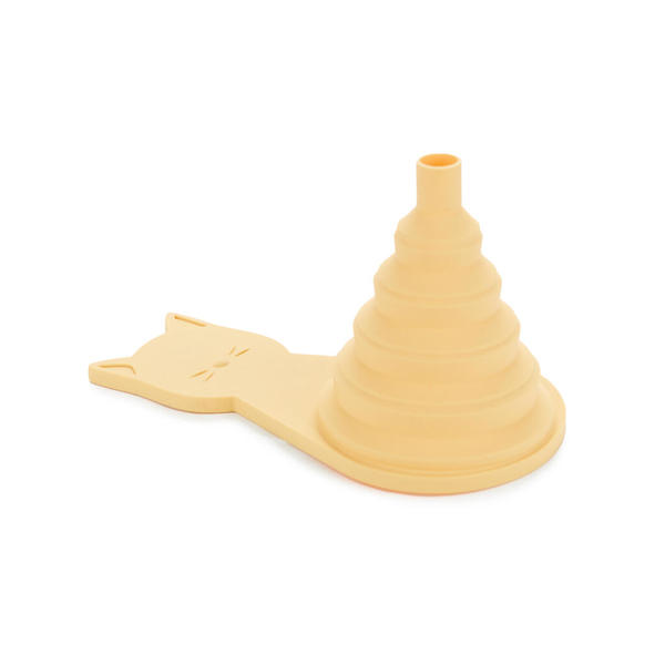Balvi Entonnoir Meow Couleur orange Pliable, aimanté et en forme de chat Silicone
