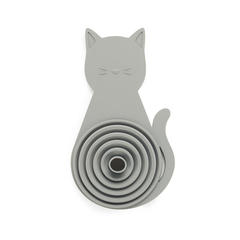 Balvi Imbuto Meow Colore grigio Pieghevole e magnetico, a forma di gatto Silicone