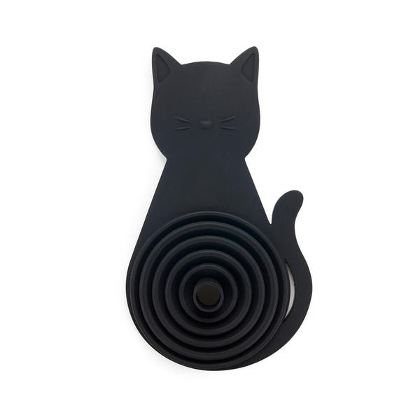 Balvi Entonnoir Meow Couleur noir Pliable, aimanté et en forme de chat Silicone