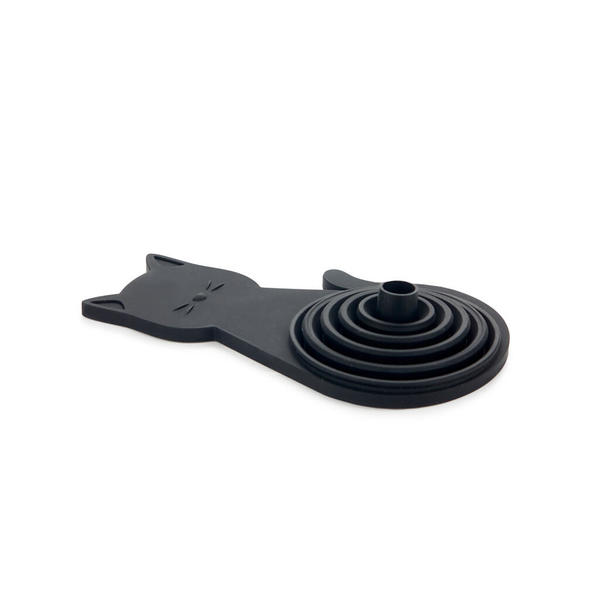 Balvi Entonnoir Meow Couleur noir Pliable, aimanté et en forme de chat Silicone