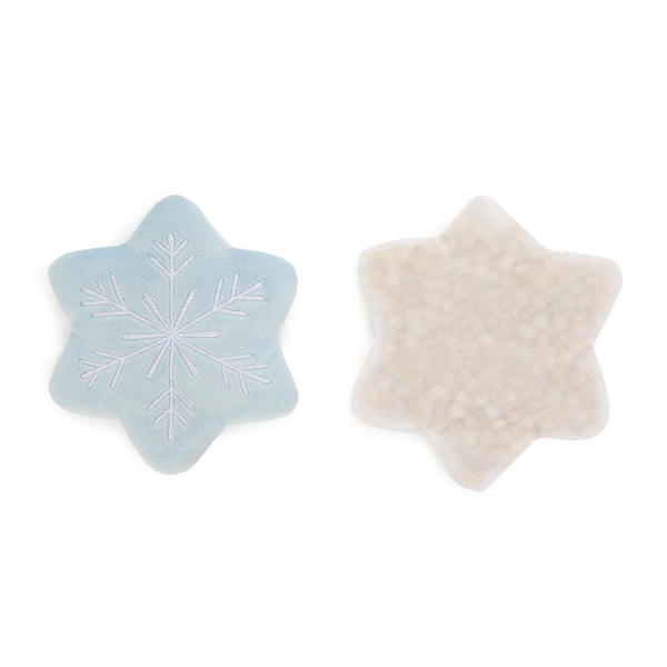 Balvi Calientamanos Snowflake Color azul Desenfundable y con huesos de cerezas naturales Poliéster