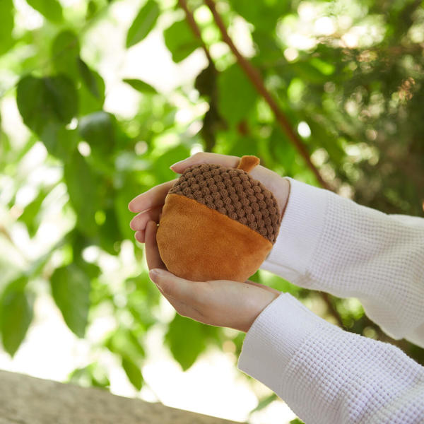 Balvi Calientamanos Acorn Color marrón Desenfundable y con huesos de cerezas naturales Poliéster