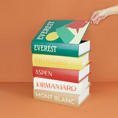 Balvi Table auxiliaire Mountains Book Stack Avec double rangement secret Bois