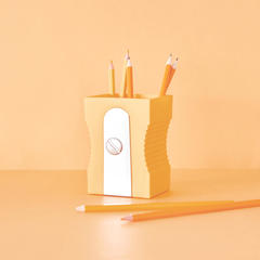 Balvi Portalápices Sharpener Color naranja Inspirado en un sacapuntas Plástico
