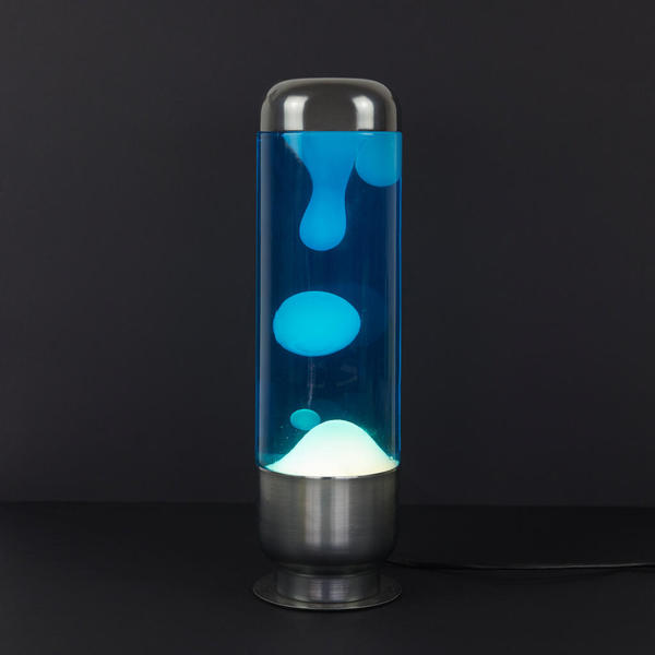 Balvi Lámpara lava Capsule Color azul Diseño moderno y sofisticado para decorar Aluminio/vidrio