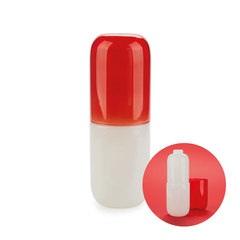 Balvi Botella & Vaso Water Pill Color blanco/rojo Una píldora para calmar la sed Vidrio 550ml