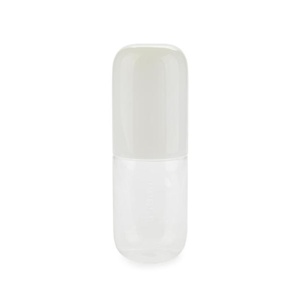 alvi Botella & Vaso Water Pill Color transparente/blanco Una píldora para calmar la sed Vidrio 550ml