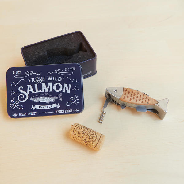 Balvi Multiherramienta Salmon Tijeras, destornilladores, abrebotellas, cuchillo y sacacorchos Metal