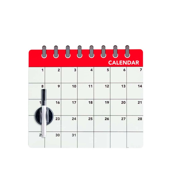 Balvi - Calendar lavagna magnetica per la porta del frigo. Appunta