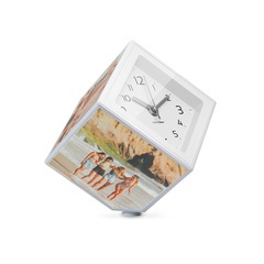 Balvi - Photo Clock marco de fotos y reloj giratorio, 5 fotos de 10x10 cmMarco de fotos giratorio